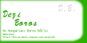 dezi boros business card